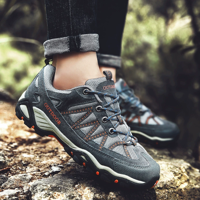 Demi-season work non-slip wear-resistant sports shoes outside climbing, low sneakers, plus size