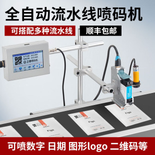 Production Date Inkjet Printer Fully Automatic Flow Online Qr Code Picture Logo Carton Inkjet Printer