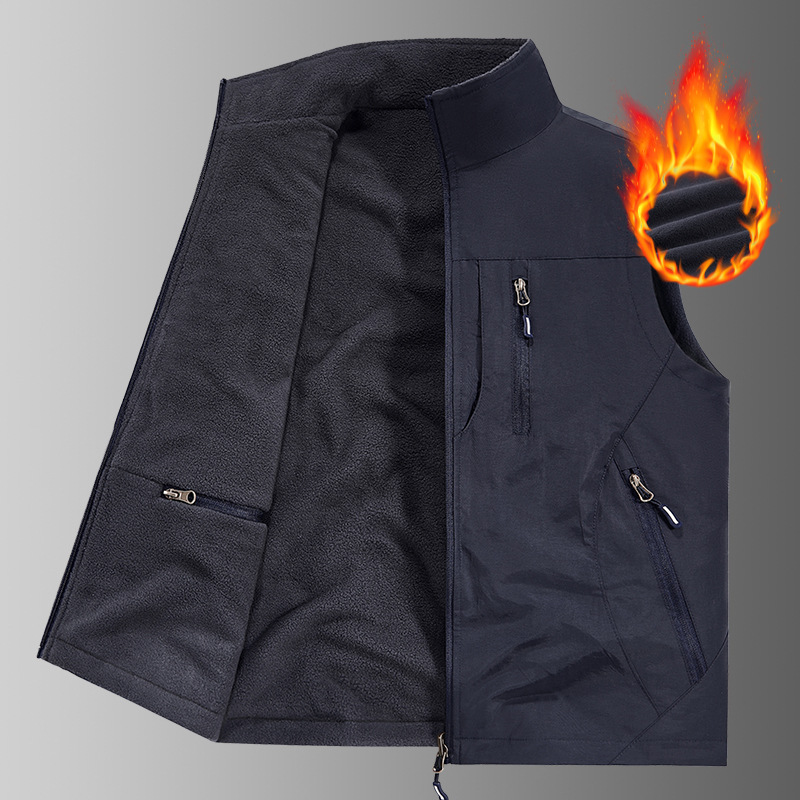 Nuevo chaleco al aire libre transfronterizo hombre multibolsillo chaleco de herramientas de mediana edad suelta chaleco de ocio chaleco 3908