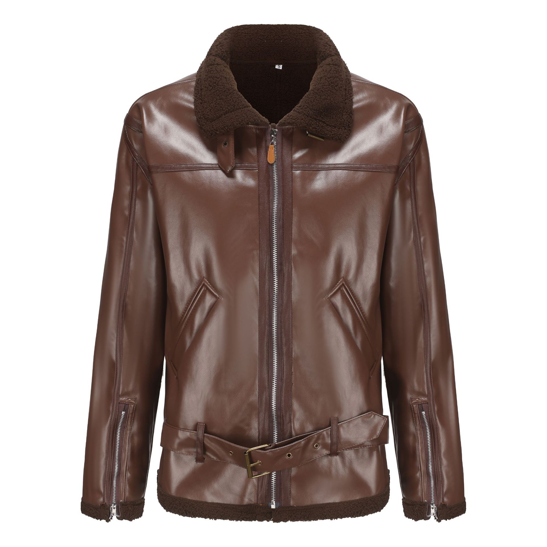 Veste en fourrure épaisse et lourde pour homme, veste pour homme_voghion.com
