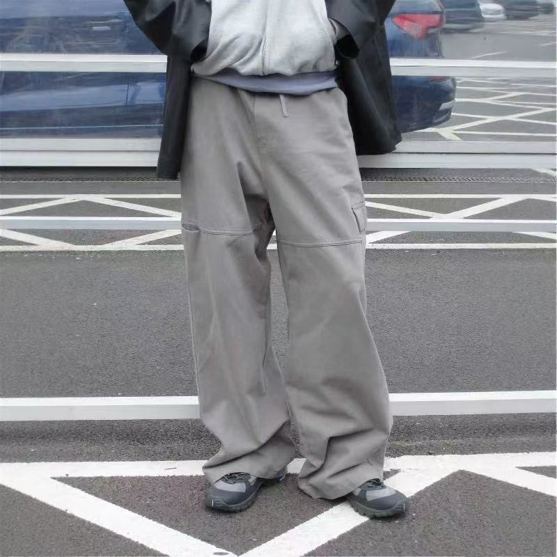 Now Ng Korea Dongdaemun Designer L*W Cl***C Drawstring Waist Adjustable Casual Cargo Pants