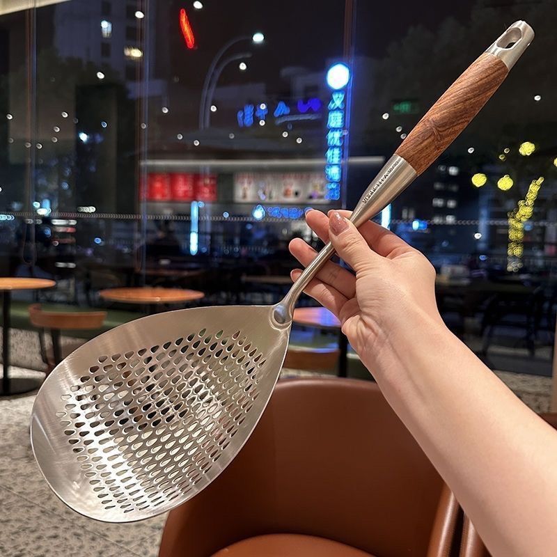 316 Stainless Steel Noodle Skimmer, Dumpling Skimmer, Oil Strainer, Household Kitchen Thickened and Widened Skimmer