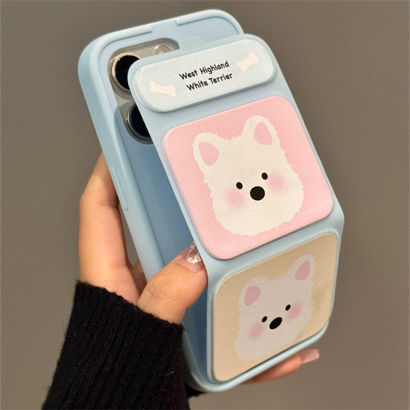 Cartoon blush west highland for apple 16promax phone case 15 new iphone14 folding bracket 12 Cartoon blush west highland for apple 16promax phone case 15 new iphone14 folding bracket 12