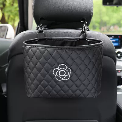 Can Cartoon Car Seat Back, Car storage bag/box - camellia-middle-black-storage-pocket