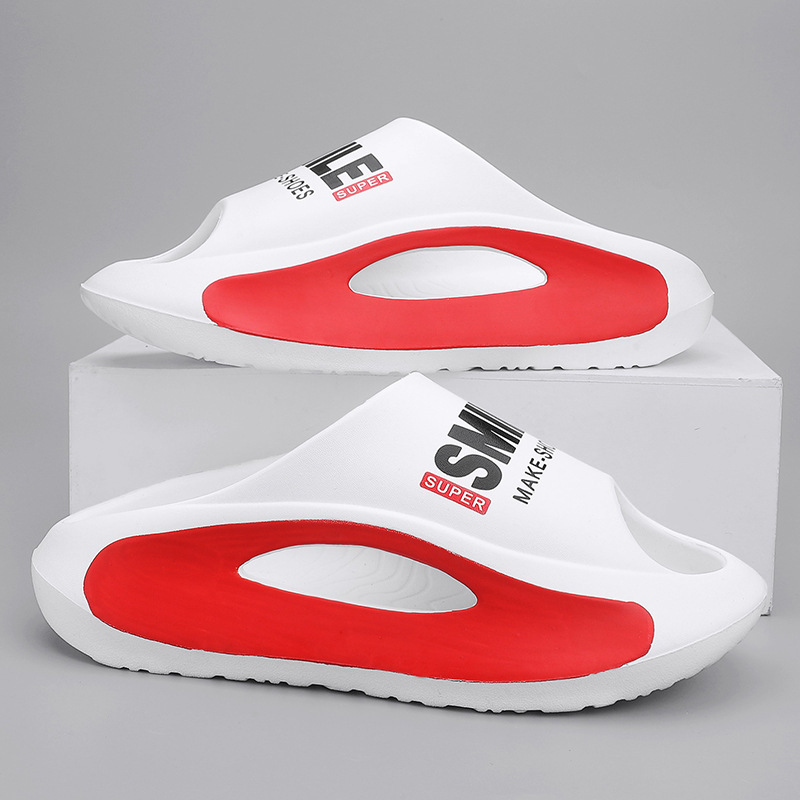 Zapatillas de verano nuevo hombre simple versátil con suela gruesa antideslizante para hombres zapatillas de playa casuales zapatillas