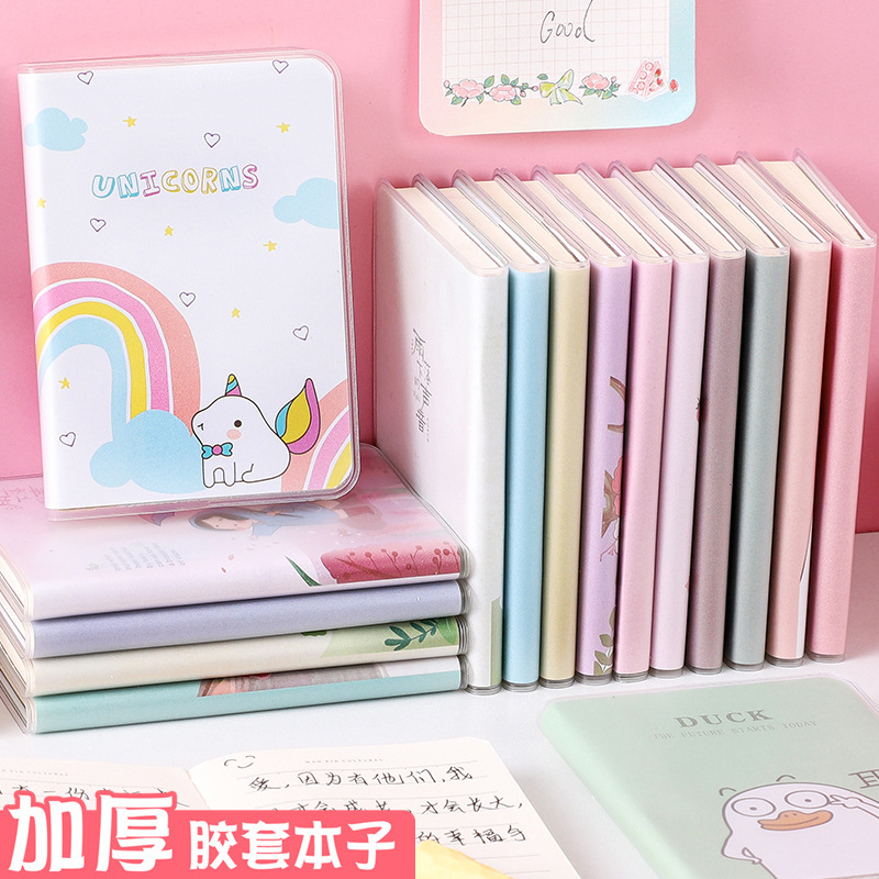 Cartoon Mini Thickened Rubber Cover Notebook Cute Portable Notepad Portable Word Book Student Stationery Prizes Cartoon Mini Thickened Rubber Cover Notebook Cute Portable Notepad Portable Word Book Student Stationery Prizes