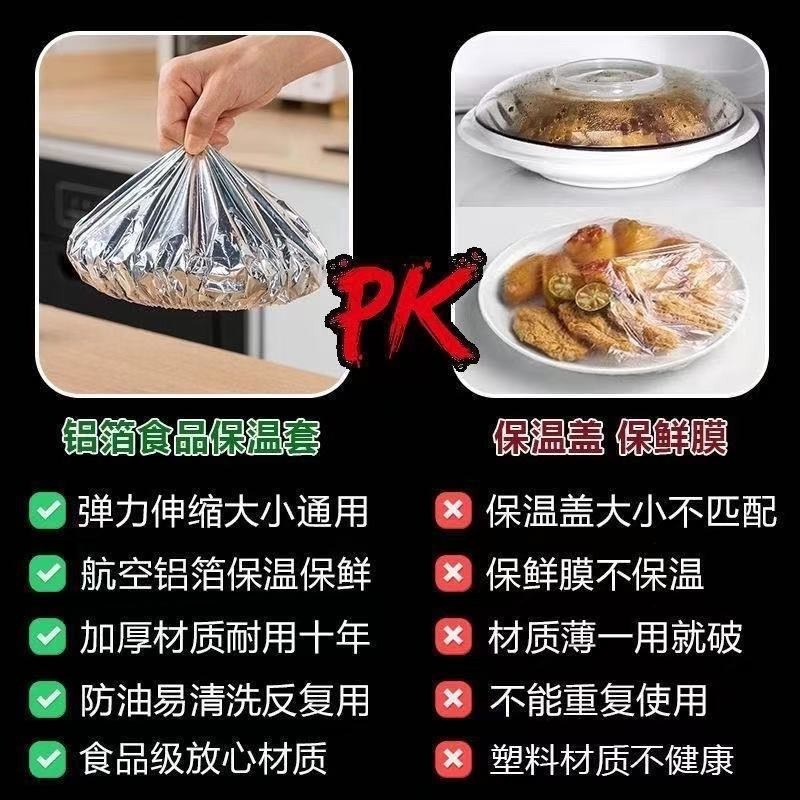 饭菜保温套食品级铝箔保温膜餐桌保温罩可水洗厨房保鲜膜保温菜罩|undefined