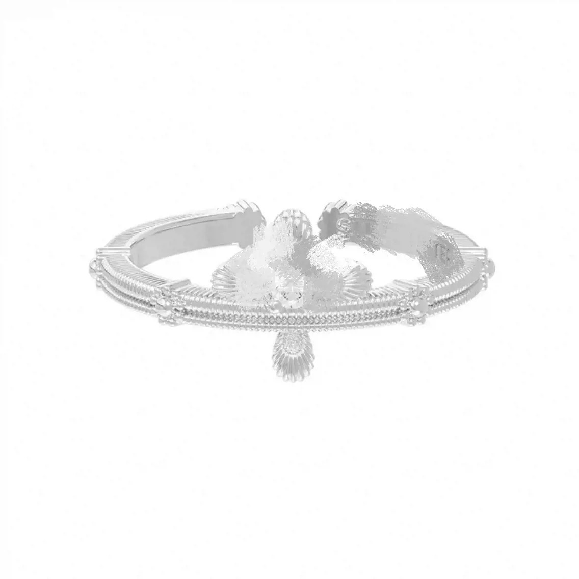 J0010 lace single cross silver