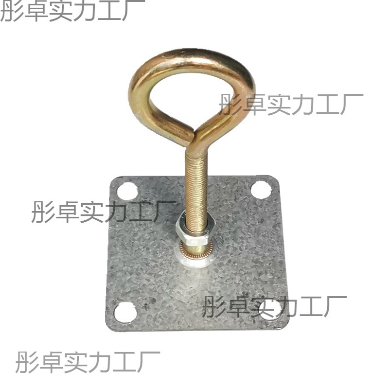 m10吊扇钩实心铁钩晾衣服吊环吊耳天壁吊顶扣板送膨胀栓打孔安装