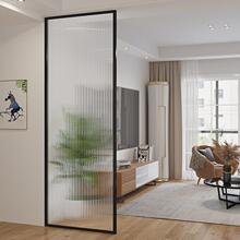 屏风隔断客厅遮挡玄关玻璃洗漱台现代简约不锈钢轻奢铁艺长虹入户
