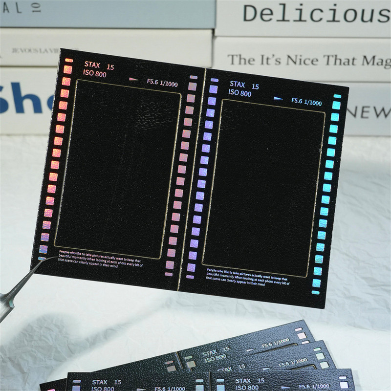Ins 3inch Polaroid Photo Black Frame Reversal Film Gift Gift Adhesive Homemade DIY Material Bookmark Clip