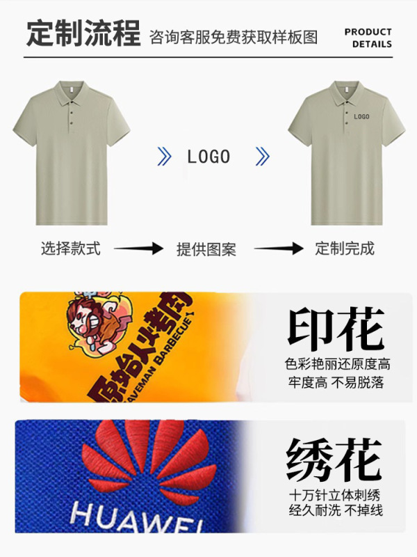 アイスシルククールナイロンシームレス半袖Tシャツ無地通気性ラペル夏作業服ポロシャツカスタムロゴ|undefined