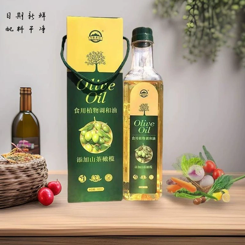 Фабрика Yuedu Selenium Square 500 мл оливки камелии льняное масло периллы грецкого ореха пластиковая бутылка смесь масла подарок