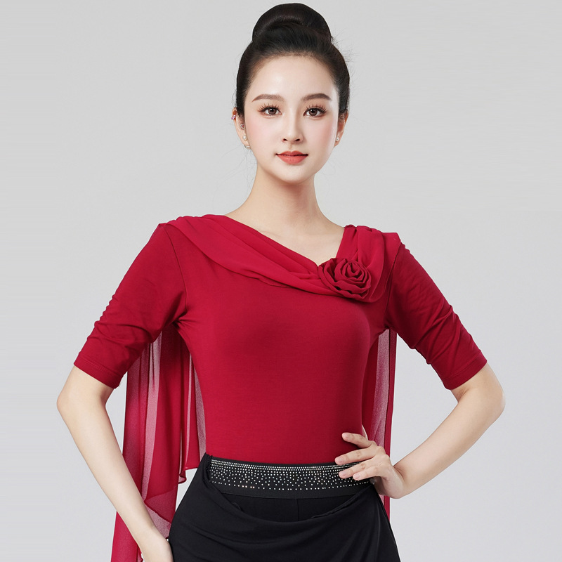 Body Training Clothing Female Dance Model Catwalk Practice Clothing Latin Dance Clothing Tops