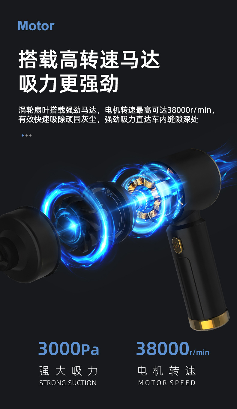 Car vacuum cleaner, small portable dual-use handheld car vacuum and blower, wholesale