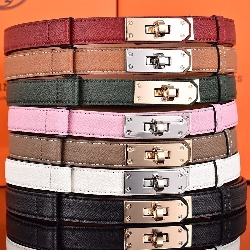 彩色百搭真皮复古腰饰女士细腰带女时尚束腰细皮带女配连衣裙装饰