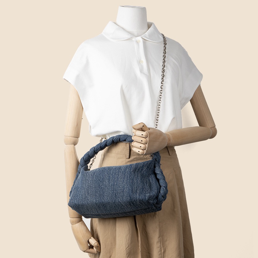 Versatile chain messenger senior sense of small crowd temperament cowboy Fried Dough Twists handbag commuter student_voghion.com