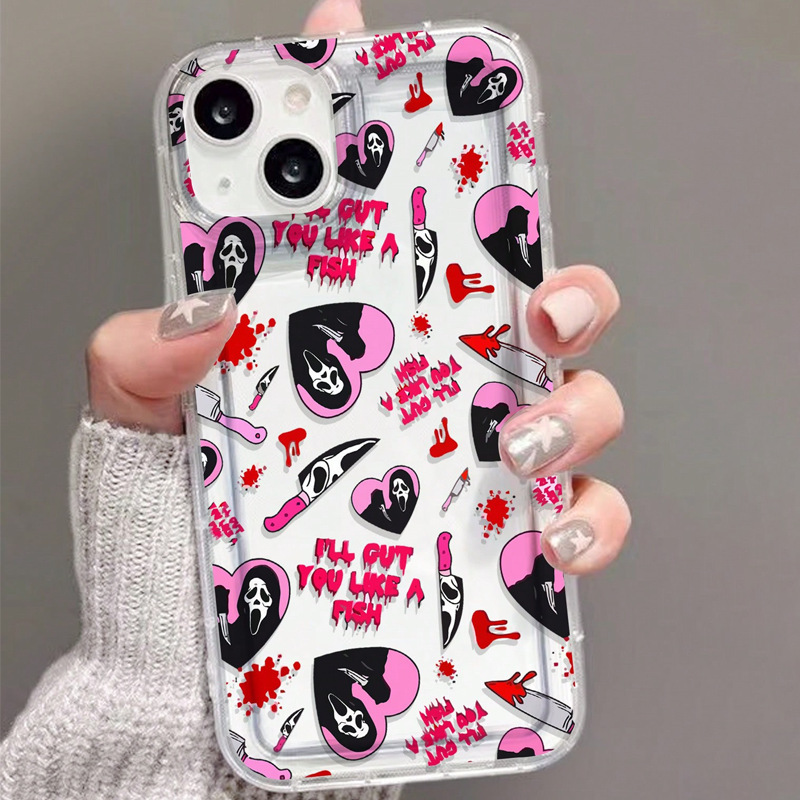 Grimace Mask Suitable for Apple 15 Mobile Phone Case Iphone14Promax Halloween 16/13 Anti-Fall 12/11XS