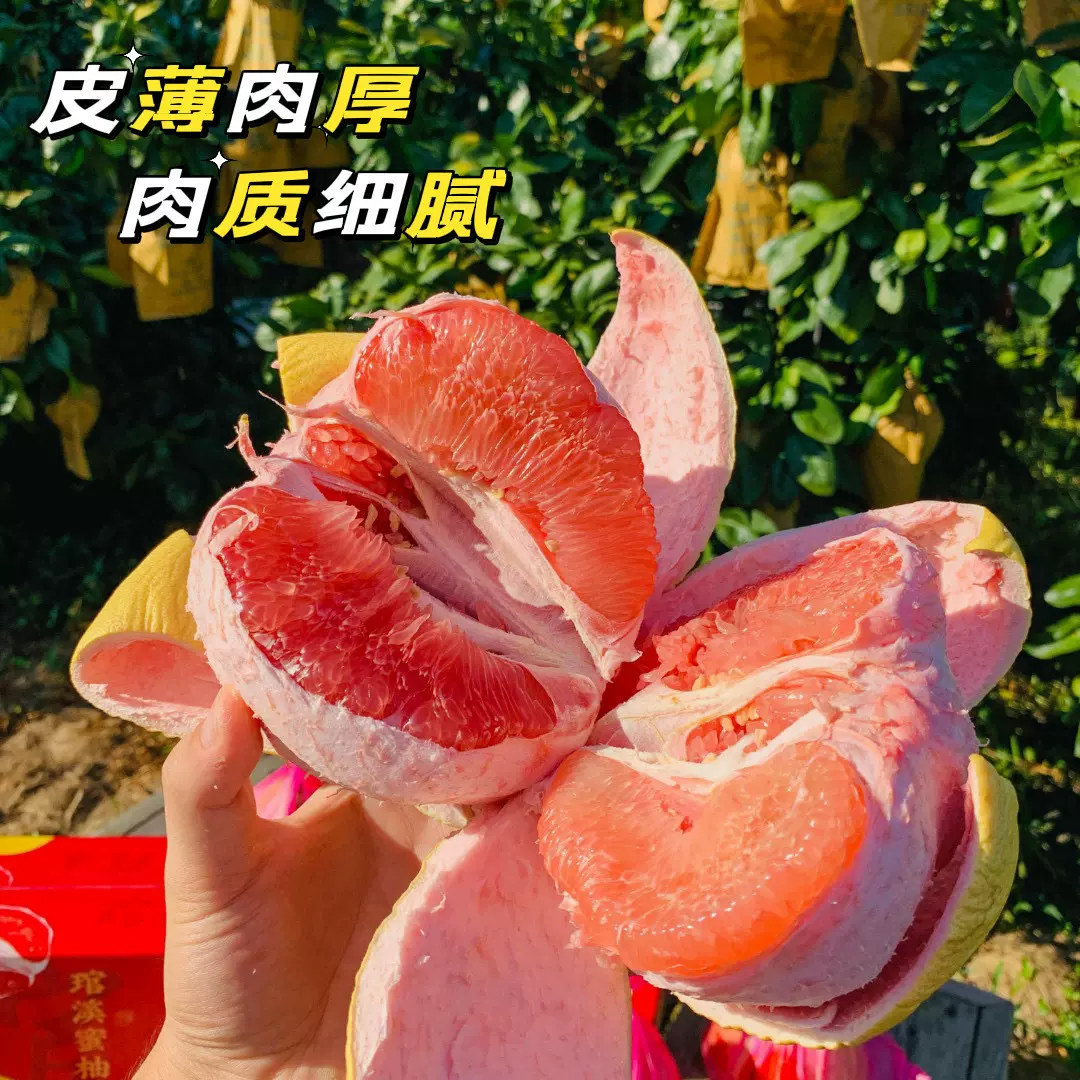 福建平和琯溪蜜柚红心蜜柚红心柚子三红柚三红蜜柚应季水果批发