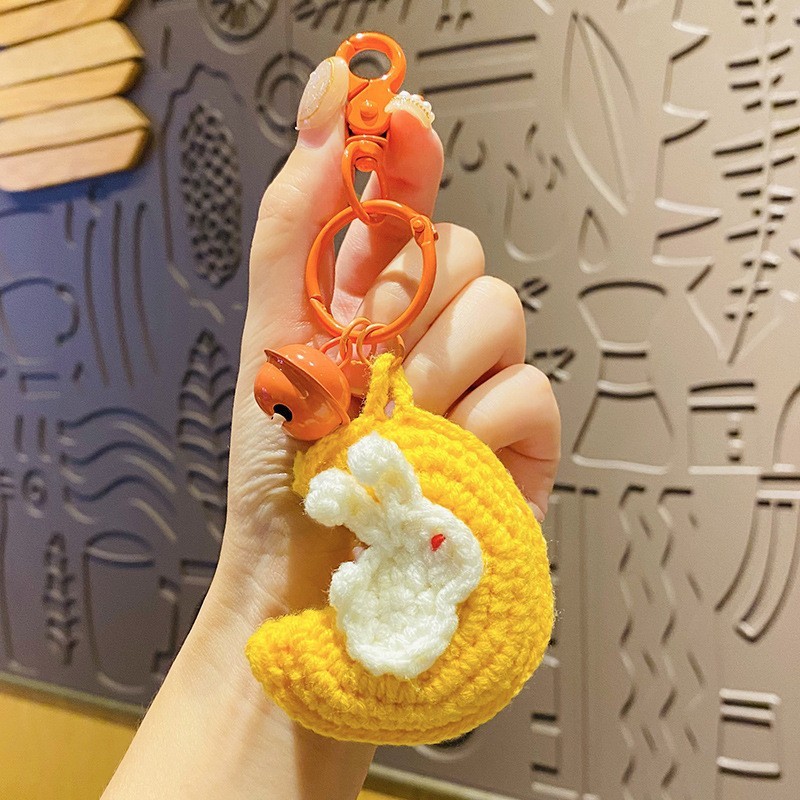 国潮アニメ中秋節月餅ウサギ手紐キーホルダー創意カップルバッグペンダント小プレゼント卸売り|undefined