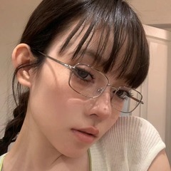 レトロ金糸小方枠平光メガネ女素顔防ブルーライト近視眼鏡枠インスタ風ギャルメガネ男