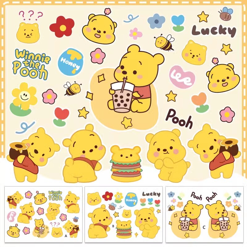 Winnie the Pooh Suitcase Stickers Waterproof Non-Residue Adhesive Luggage Modification Notebook Phone Case Decoration Small Stickers Winnie the Pooh Suitcase Stickers Waterproof Non-Residue Adhesive Luggage Modification Notebook Phone Case Decoration Small Stickers