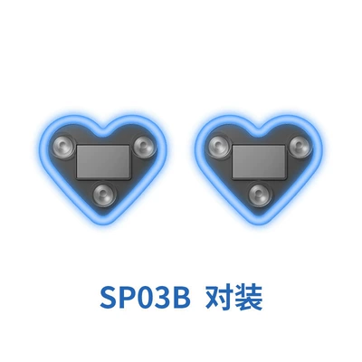 Car Triangle Window Car | Other lights - sp03bsolar-heart-atmosphere-light-blue-pair