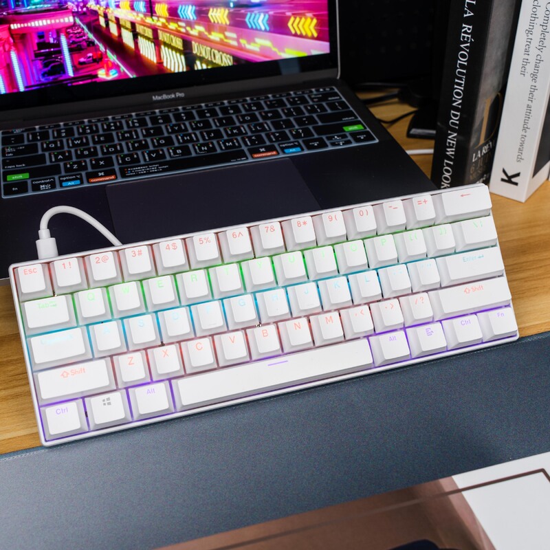 G55 luminous mechanical keyboard multi-level lighting full key 61 key non-punching wiring detachable game keyboard G55 luminous mechanical keyboard multi-level lighting full key 61 key non-punching wiring detachable game keyboard