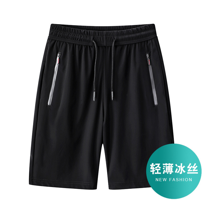 短裤男夏季男士休闲短裤五分裤冰丝短裤男外贸速干运动沙滩裤批发
