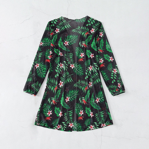 2025 European and American Printed One-piece Swimsuit for Women, Breathable Loose Fitting Slimming Beach Cover-up Swimwear