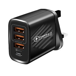 3USB + PD charger PD mobile phone fast charging power adapter multi-port A + C 3A European standard American standard British standard direct charging