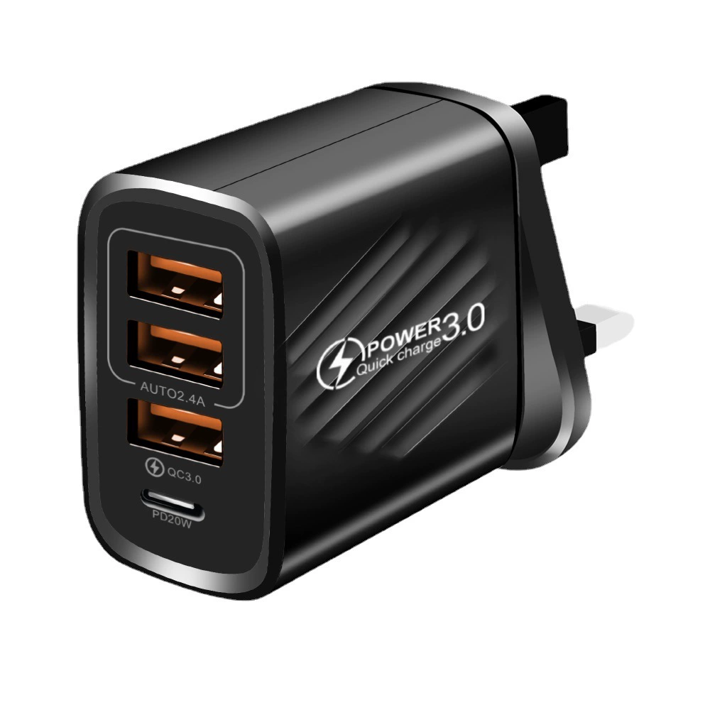 3USB+PD зарядное устройство PD источник быстрого зарядки для мобильного телефона адаптер многотрожный A+C 3A европейская и американская сертификация прямой зарядки