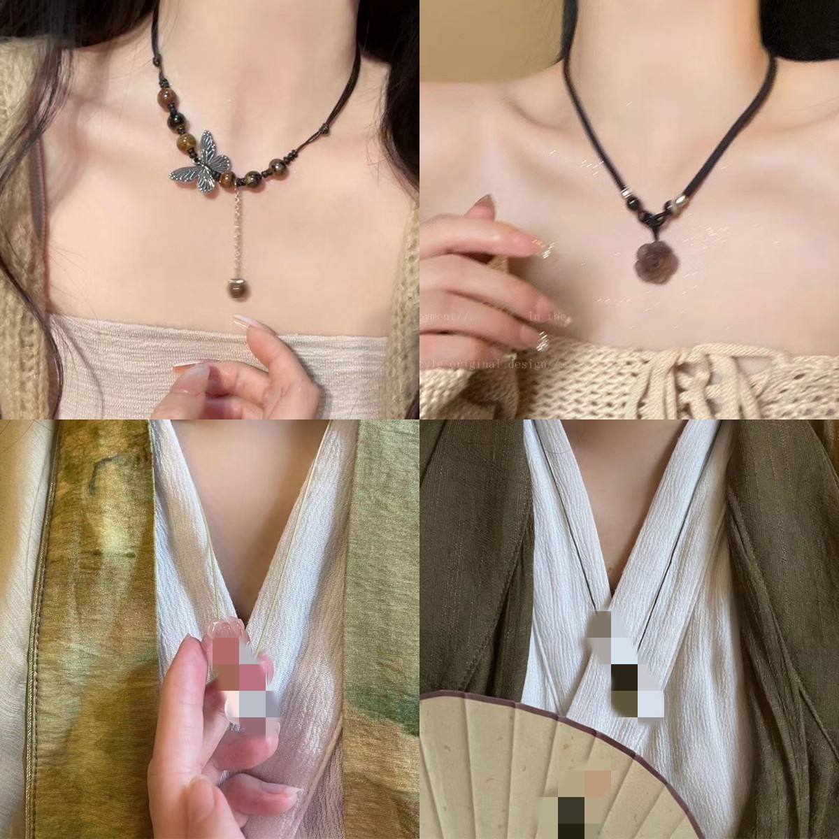 New Chinese retro Zen necklace women's elegant all-match niche ethnic style clavicle chain ancient style design accessories