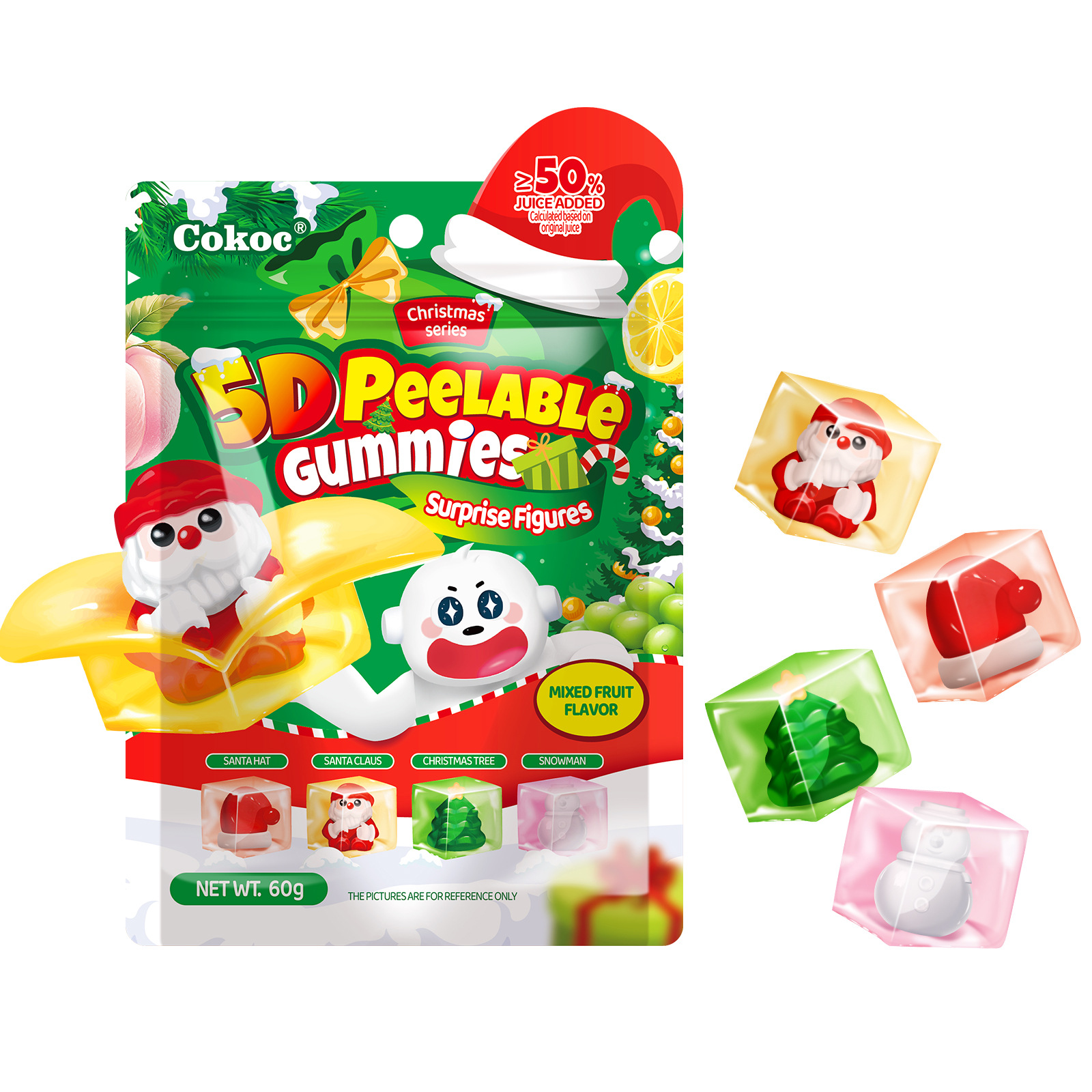 Cross-border popular Cokoc 3D Peeling Gummy Juice Gummy Fruit…
