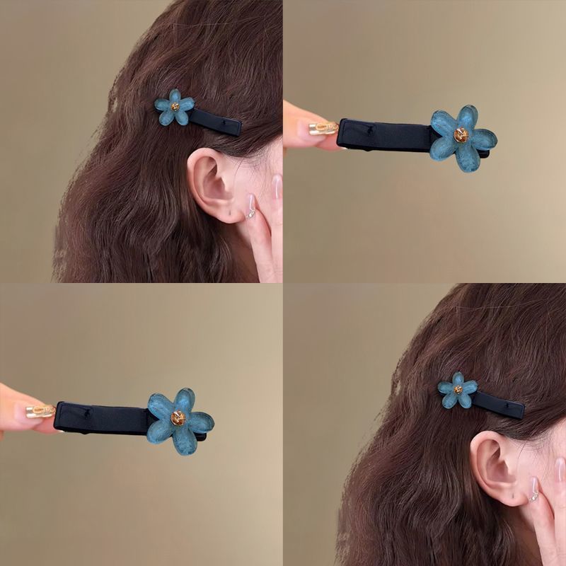韓国の新しいスタイルのレトロな花のカモノハシクリップサイドヘアピン頭飾り甘い女の子のヘアピン前髪クリップヘアアクセサリー|undefined