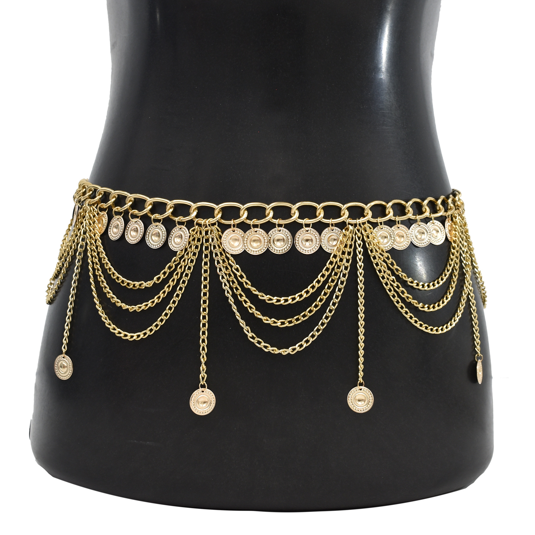 Belly Dance Scarf Coins Belt Golden Bellydance Jewelry Woman