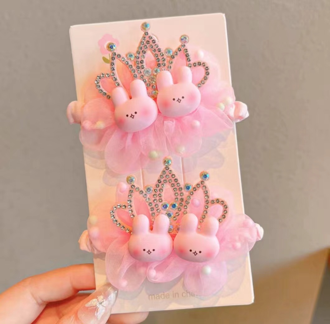 Niños super inmortal corona flor del intestino delgado correa de goma toque de cabeza rosa para niñas bebé cuerdas de cabeza de cola de caballo