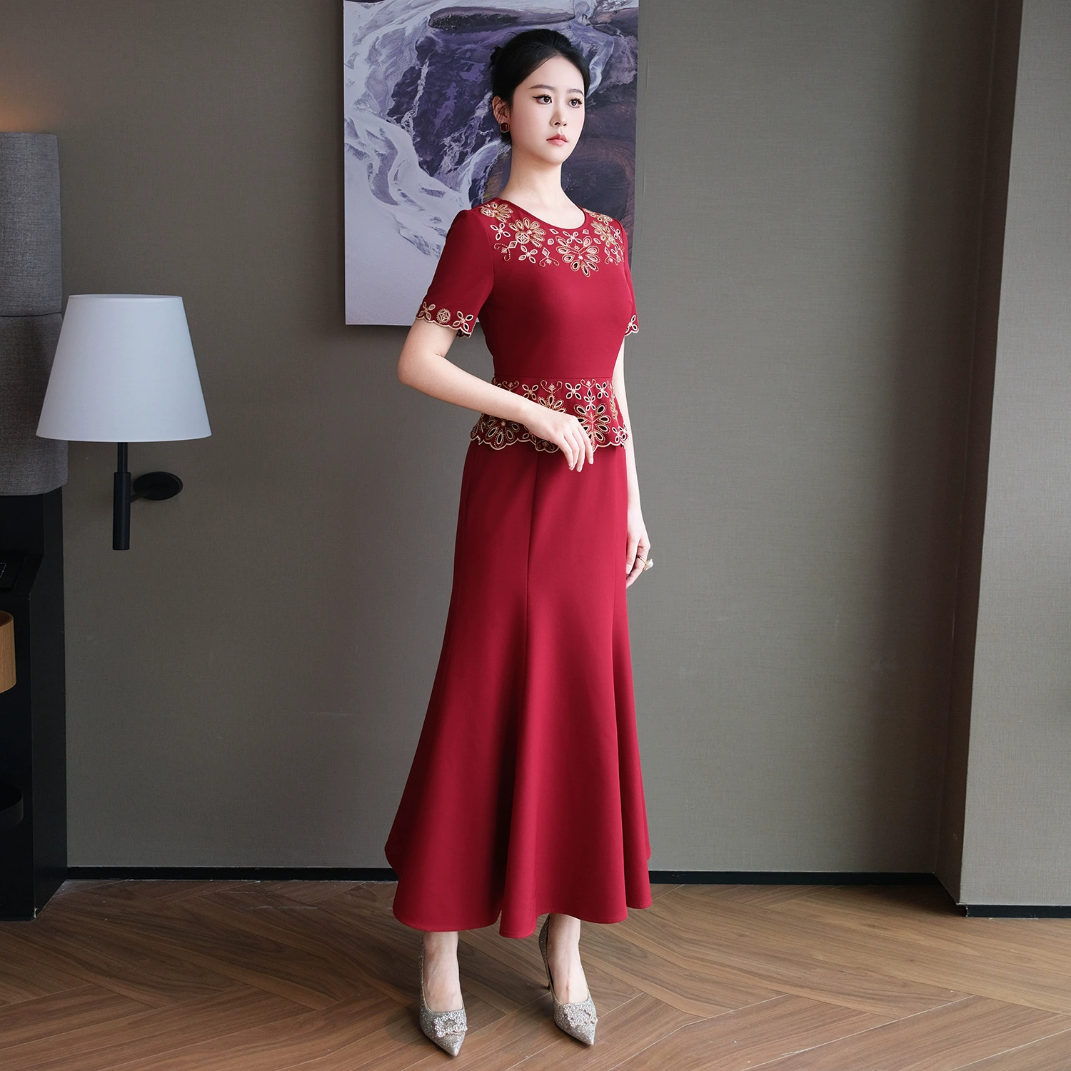 Summer long dress, tulle