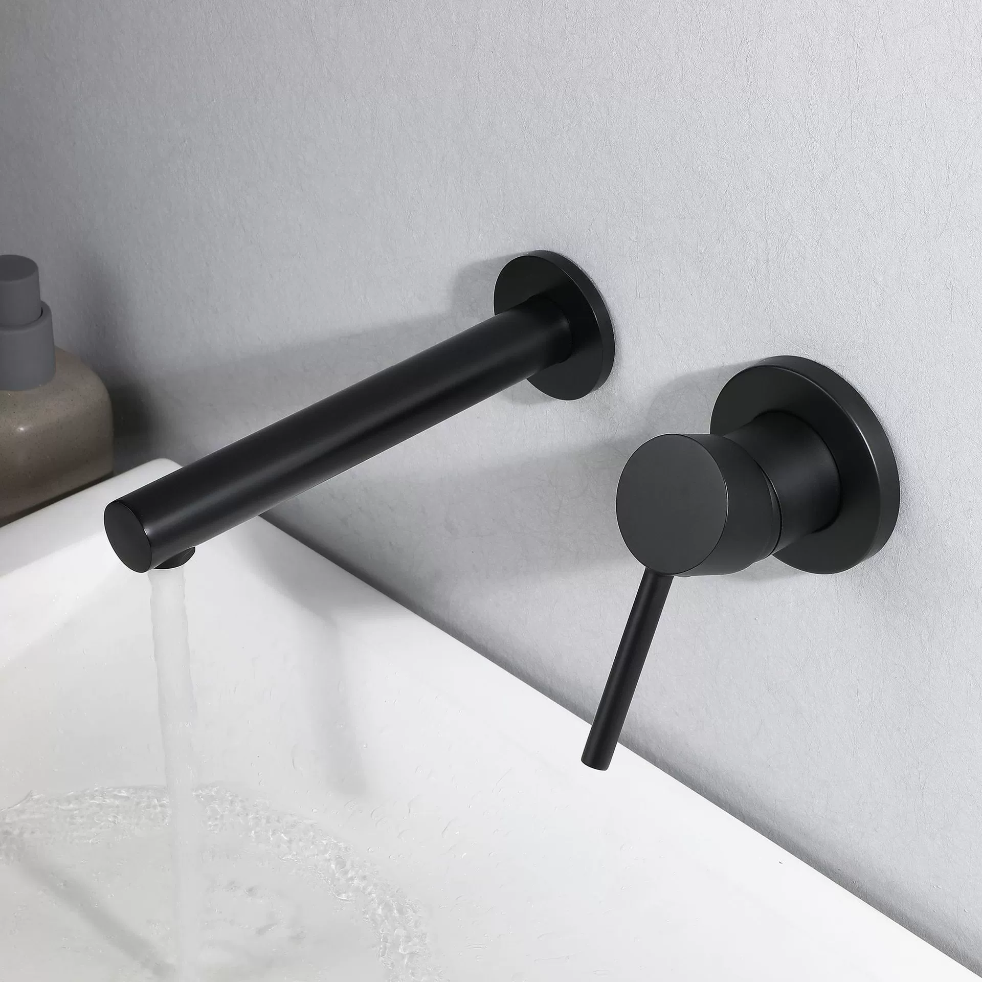 HIDEEP производитель оптовая ванная комната ванная комната раковина головная кран холодный и горячий настенный кран черный