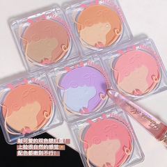 HUDAMOJI Doll-Face Dual-Color Blush: Timeless, Youthful Look with Long-Lasting Color—Perfect for Sweet, Girly Everyday Use and Portable Touch-Ups for Cross-Border Beauty