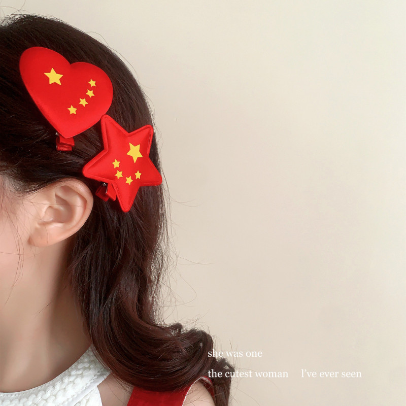 儿童发夹发卡头饰小女孩国庆发饰女童后脑勺侧边刘海夹bb夹鸭嘴夹|undefined