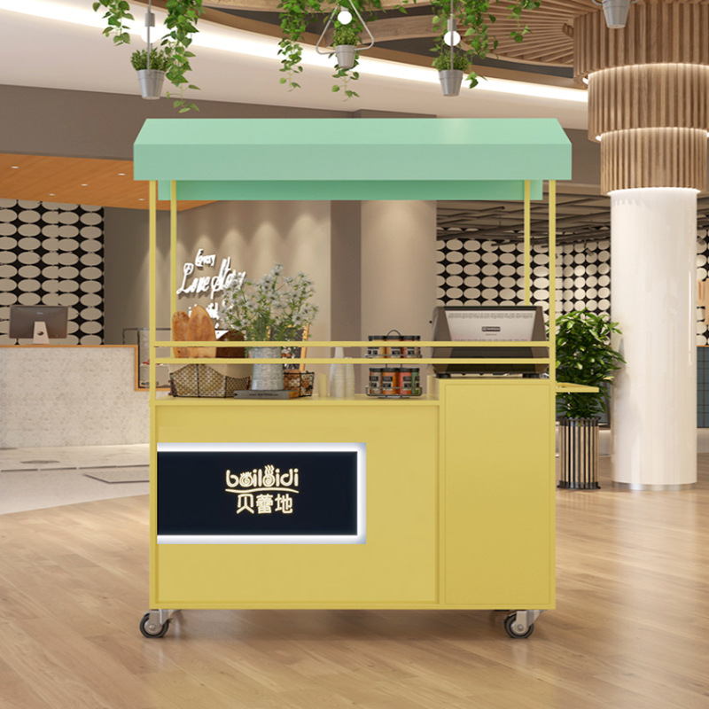 摆摊小推车地摊车夜市小吃车摊位手推车户外移动商用小推车展示架