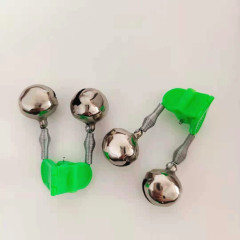 夾子釣魚鈴鐺 海竿釣魚防掉鈴鐺 漁具響鈴鉚釘型雙鈴鐺夾子鈴鐺