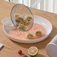 沥水双层饺子盘 带醋碟家用圆形塑料饺子盘子 分隔放微波水饺托盘