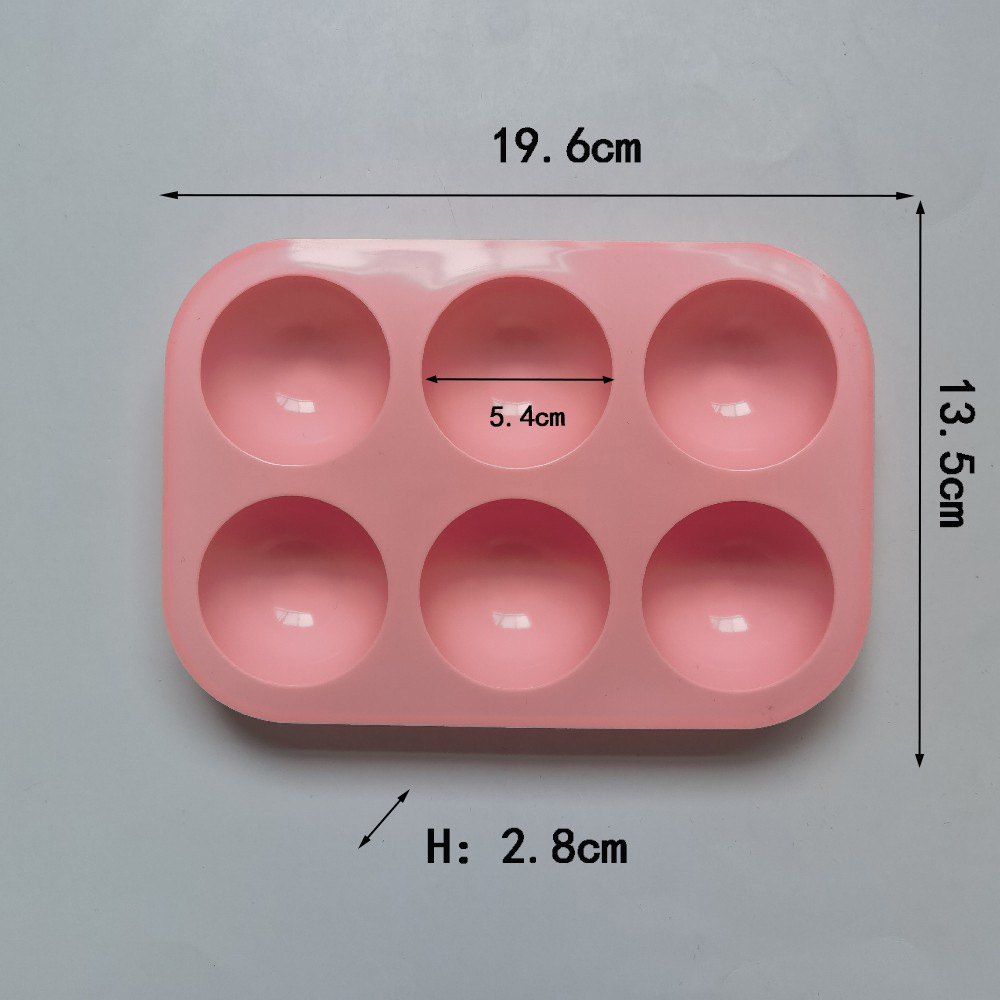 6 pequeñas semicirculares 431 molde de silicona para pastel de chocolate molde de pan herramientas de horneado