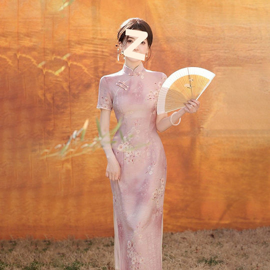 Traditional Chinese Cheongsam Full Open Front 2025 Girl Cool Style Daily Retro High-End Elegant New Chinese Dress Cross-Border