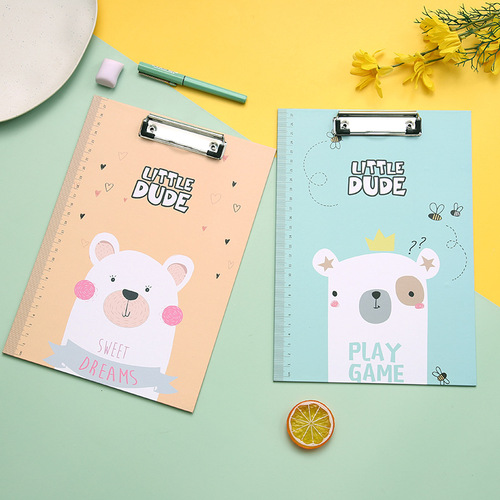 Cartoon A4 folder student exam writing pad creative small fresh office stationery board folder folder