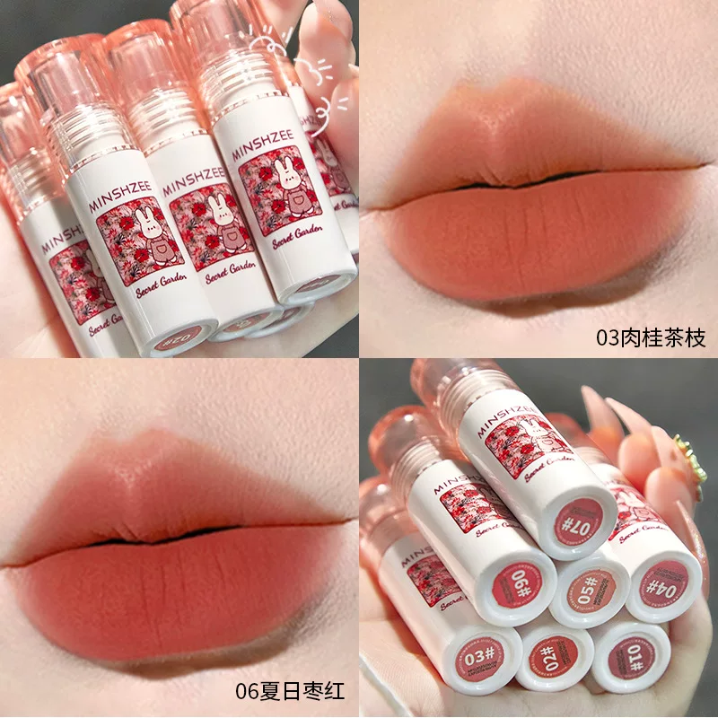 Matte Lip Cream (MINSHZEE) — Translucent Shading, Long-Lasting Finish