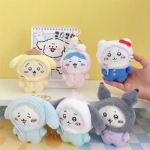 跨境三丽鸥乌萨奇小八钥匙扣挂件玩偶自嘲熊吉伊卡哇毛绒娃娃批发