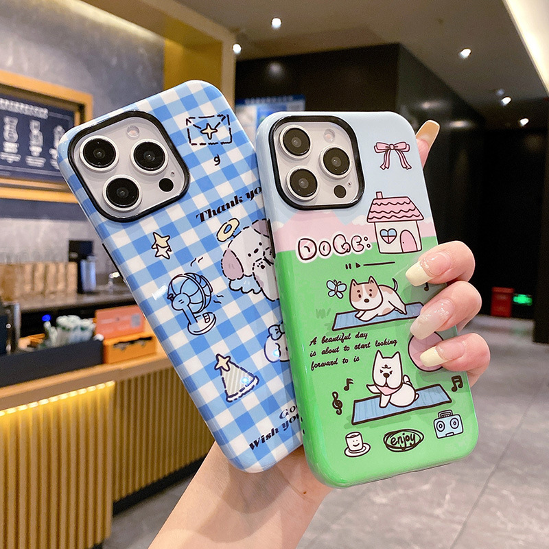 吹风小狗适用苹果17promax卡通可爱iPhone16pro镜头全包15新款14|undefined